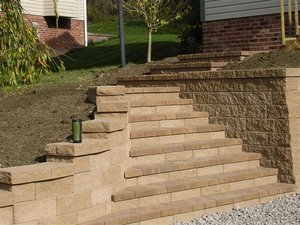 Concrete stone stairway in Tigard