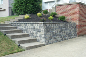 clean retaining wall
